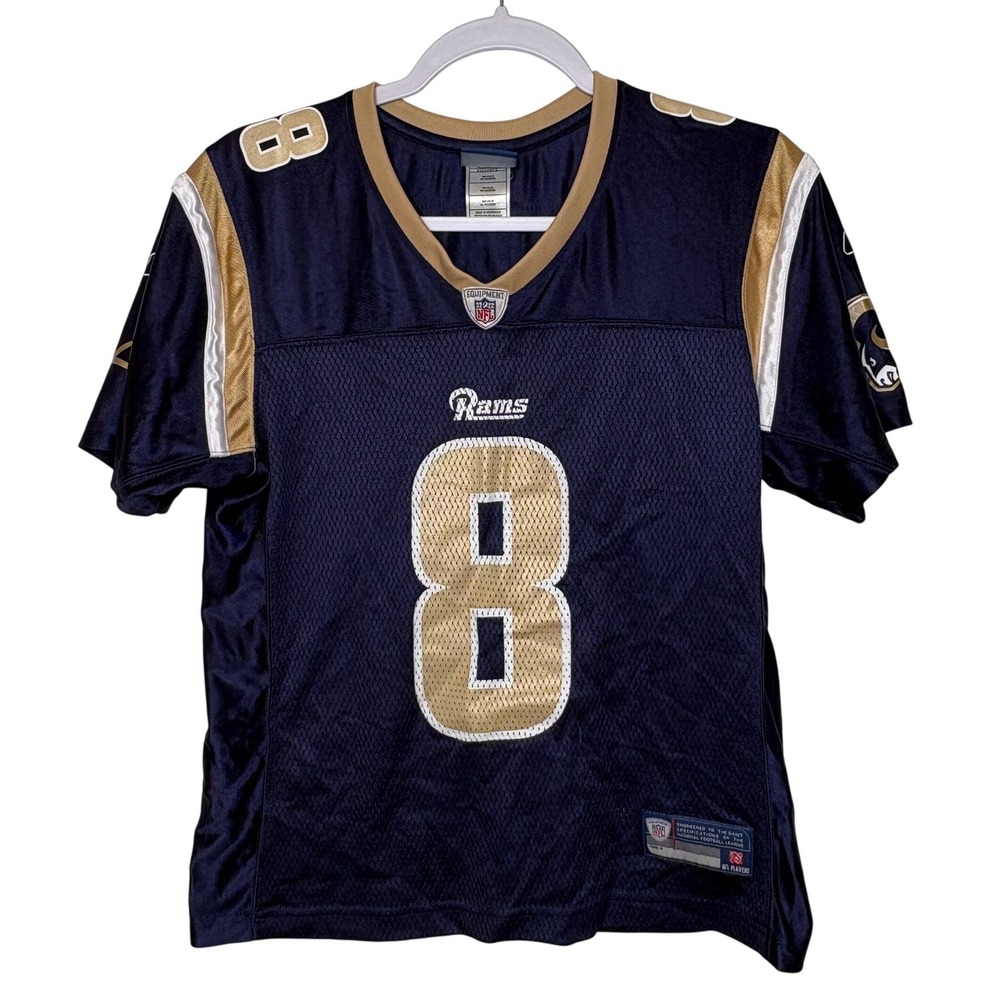 Vtg St Louis Rams Sam‎ Bradford #8 Reebok NFL Jersey Womens M Blue Blokecore Y2K